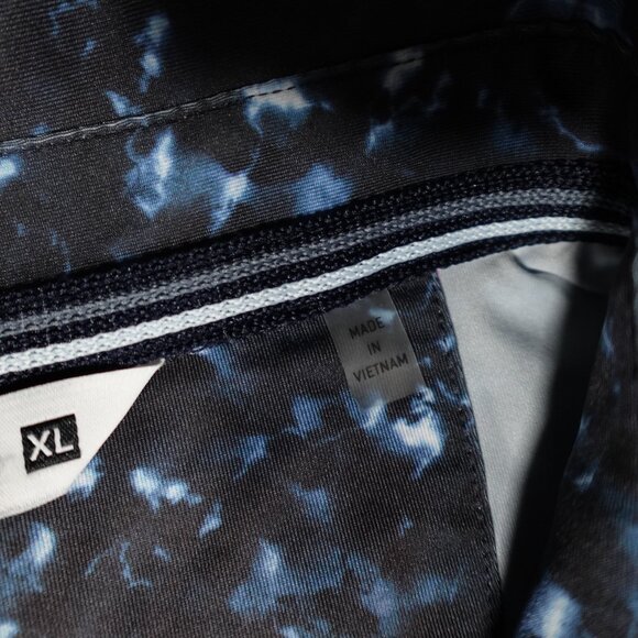 7 Diamonds Colin 4 Way Stretch Polo Shirt Mens XL Performance Dyed Blue - Picture 4 of 9